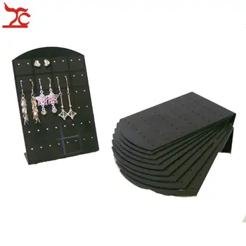 

Wholesale 10Pcs Jewelry Display Holder 24Pairs 48 Holes Earring Organizer Black Plastic L Acrylic Easel Stud Showing Stand
