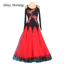 На заказ изготовленный на заказ фокстрот Танцы платья для бальных танцев для румбы платья бальное платье, для вальса платье