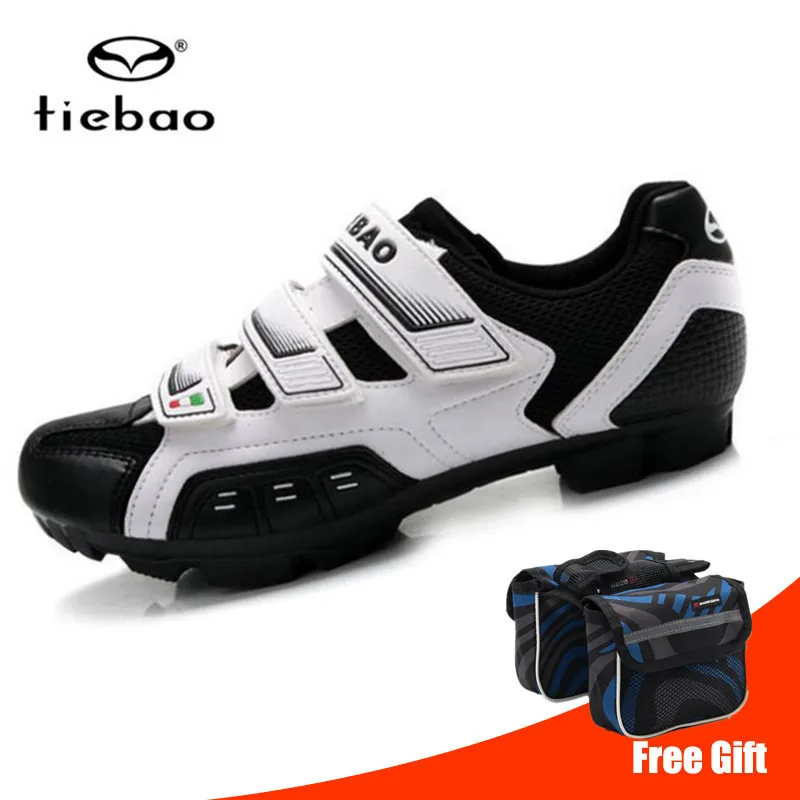 Tiebao велосипедная обувь sapatilha ciclismo mtb мужские кроссовки wo мужские SPD педали самозакрывающиеся дышащие chaussures vtt homme обувь - Цвет: add bag