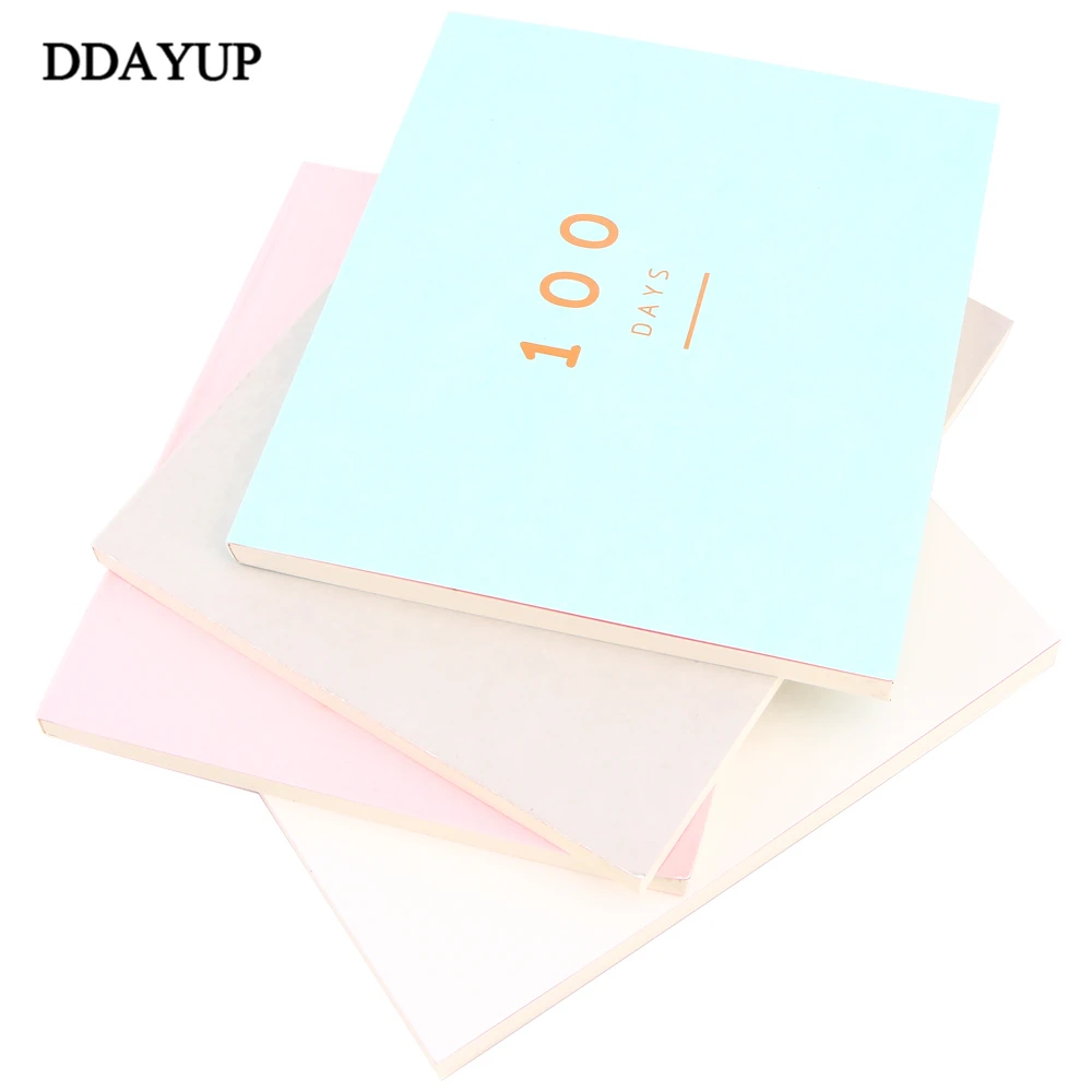 

Simple 100 Days Mini Planner Cute Daily Memo DIY Note Pad Journal Plan Pocket School Stationery Office Accessory