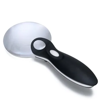

Handheld Magnifier 3X 6X Double LED Light Frameless Lens Magnifier 88mm Diameter Reading Maintenance Exploration Magnifier Tool