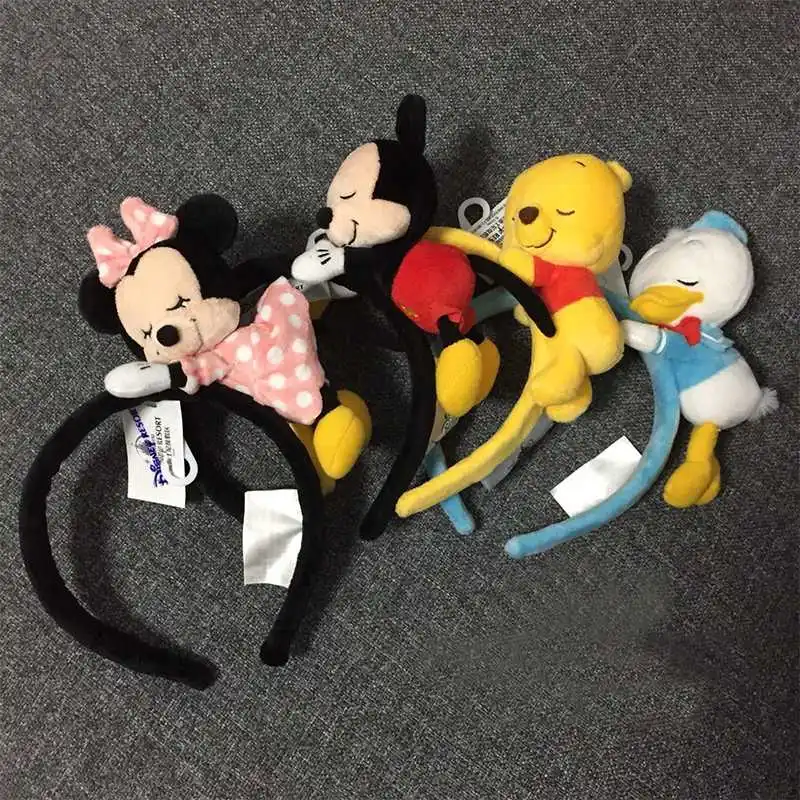 

Fashion Sweett sum tsum plush toy Minnie Mickey Donald Duck sequin EARS COSTUME Headband Cosplay Plush Adult/Kids Headband Gift