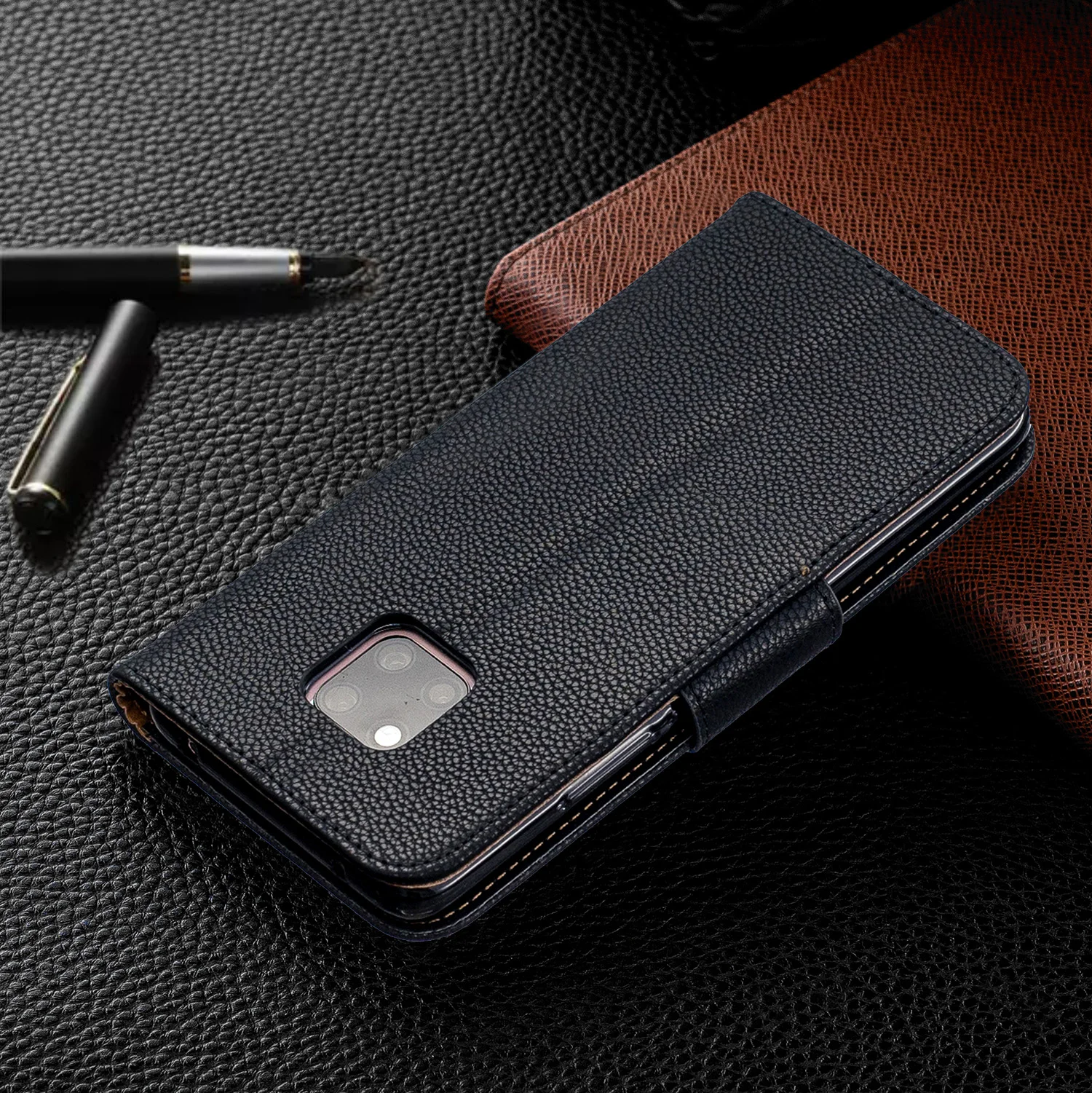 Wallet Phone Case for Huawei Mate 20 Lite/Mate 20 Pro PU Leather Flip Cover Stand Magetic Closure with Card Holder