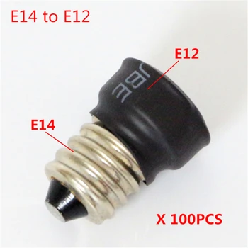 

100Pcs/Lot , Led Corn Bulb Adapter E14 to E12 Adapter Converter E14-E12 Lamp Holder Converter Led light Use , Free Shipping