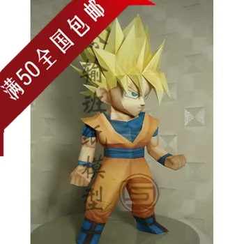 

3D Paper Model Dragon Ball Gohan Super Saiyan DIY handmade Q version Model