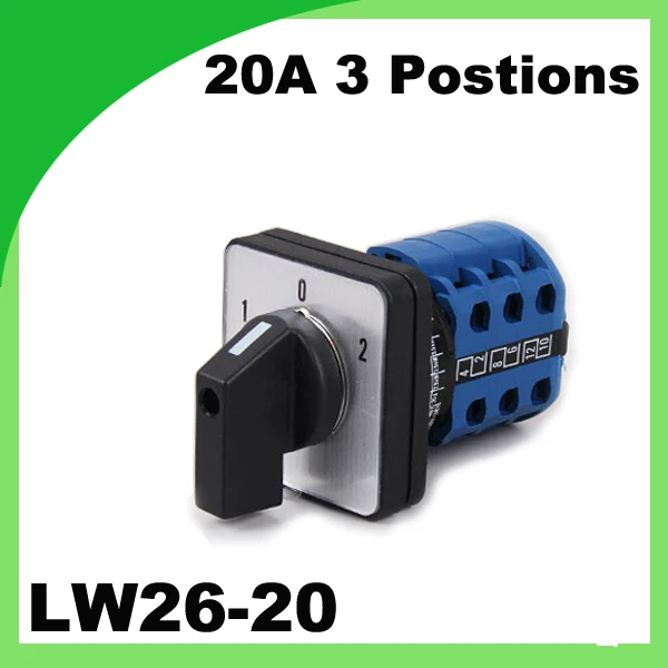 

20A 3Postions LW26-20 Changeover Control Rotary Cam Combination Switch