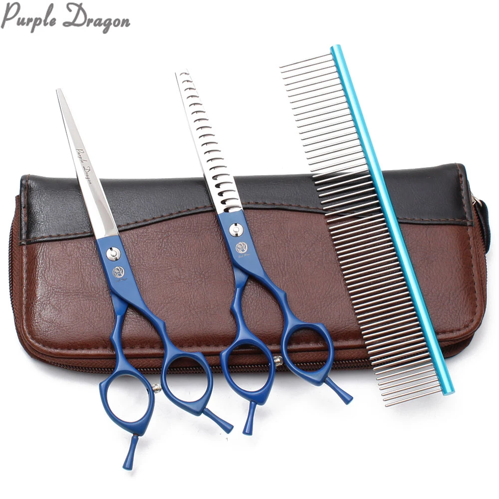 

6.5In. Japan 440C Puppy Grooming Scissors Straight Scissors Thinning Shears Professional Pet Scissors Dog Scissors Add Bag Z9029