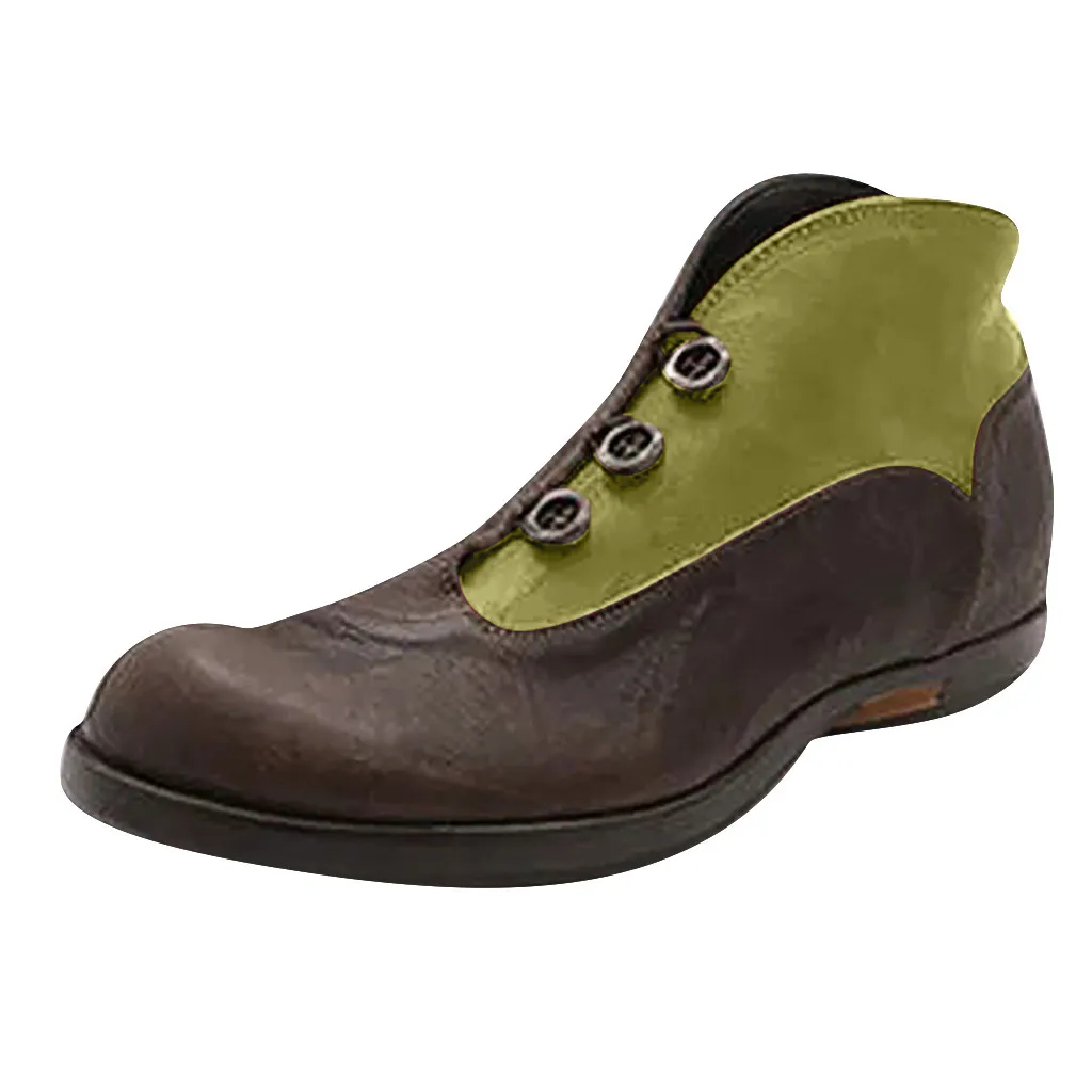 SAGACE/обувь новые модные женские туфли в стиле ретро на плоской подошве; нескользящие ботинки в римском стиле на низком каблуке; повседневная женская обувь; большие размеры 34-40; Прямая поставка; May25 - Цвет: Green