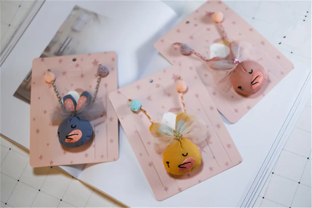Корейский ручной работы милый мультфильм кролик ткани Дети Девочка ожерелье одежда Accessories-HZPRCGNL052F