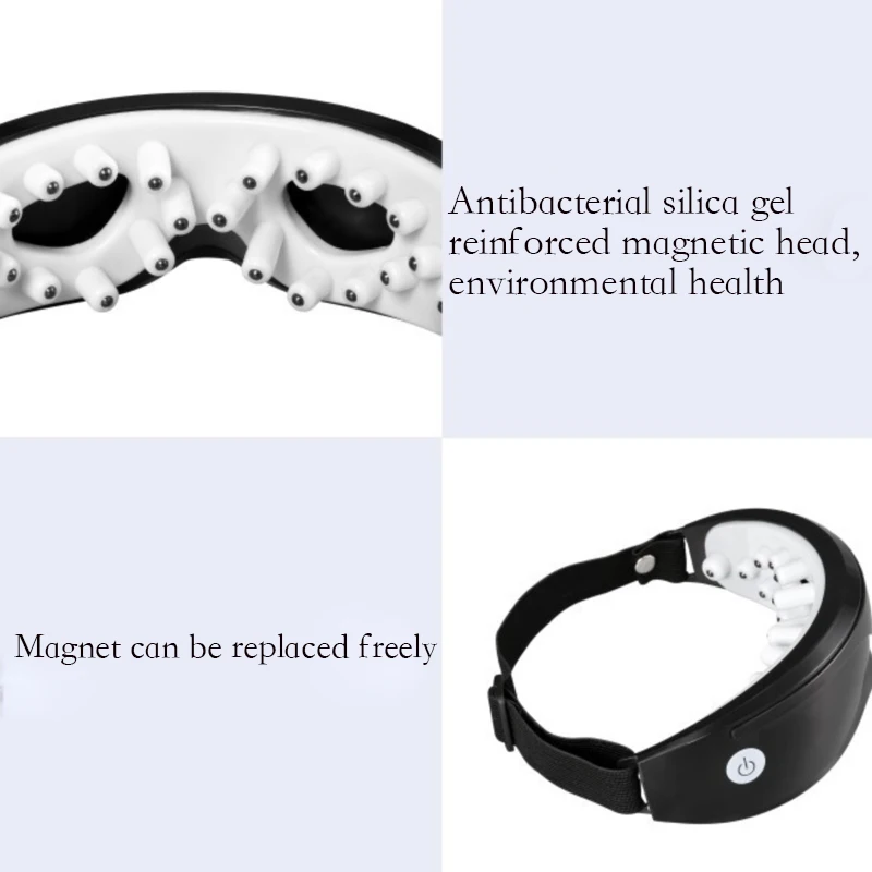 Idg Здоровье Электрический массажер для глаз сенсорный дисплей 9 режимов вибрации прибор для ухода за глазами Магнитная терапия массаж