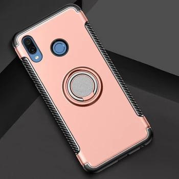 

10pcs Car Ring Holder Stand Shockproof Magnetic Case For Xiaomi Redmi Note 8 Pro 7 7A 6 6A 5 Plus K20 Hybrid PC+TPU Armor Case