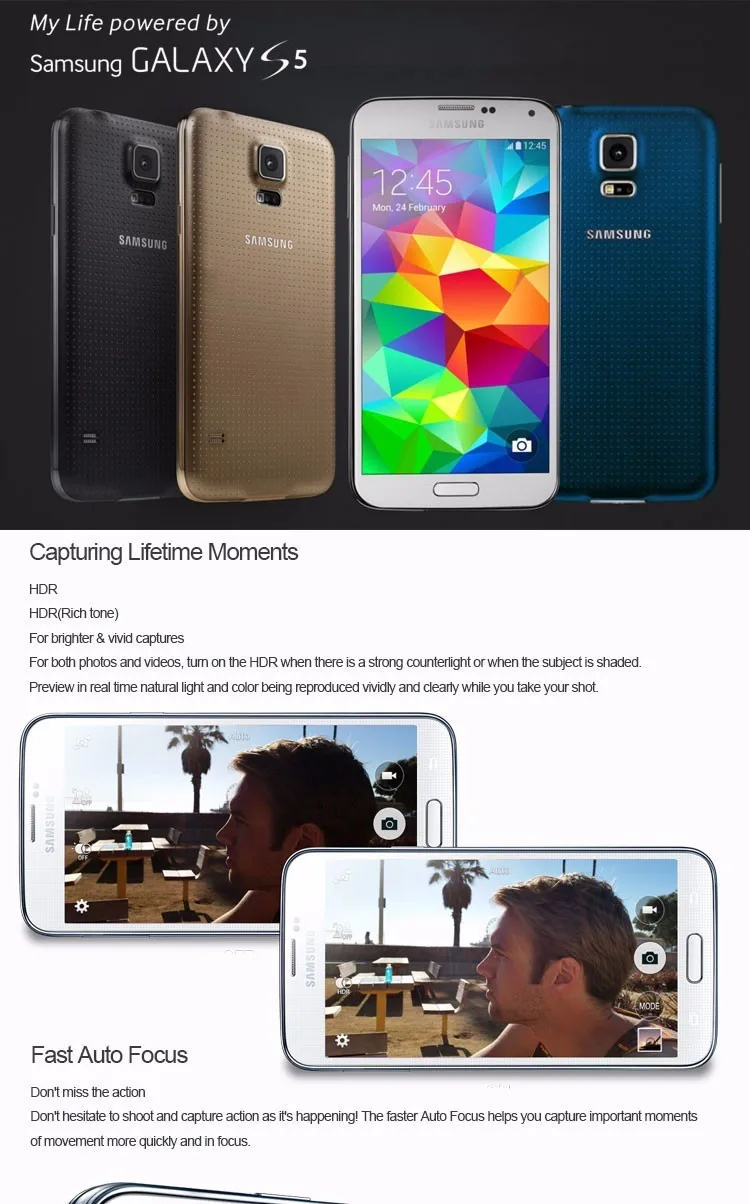 Original Refurbished Unlocked Samsung S5 With 2GB RAM And 16GB ROM 2 Original Refurbished Unlocked Samsung S5 With 2GB RAM And 16GB ROM 2