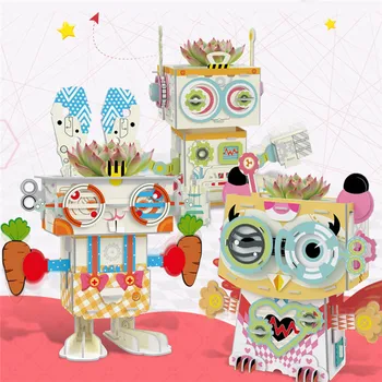 

Children's 3D Puzzle Potted Power Puzzle Toy DIY Manual Fun Cartoon Paper Assembled Puzzle