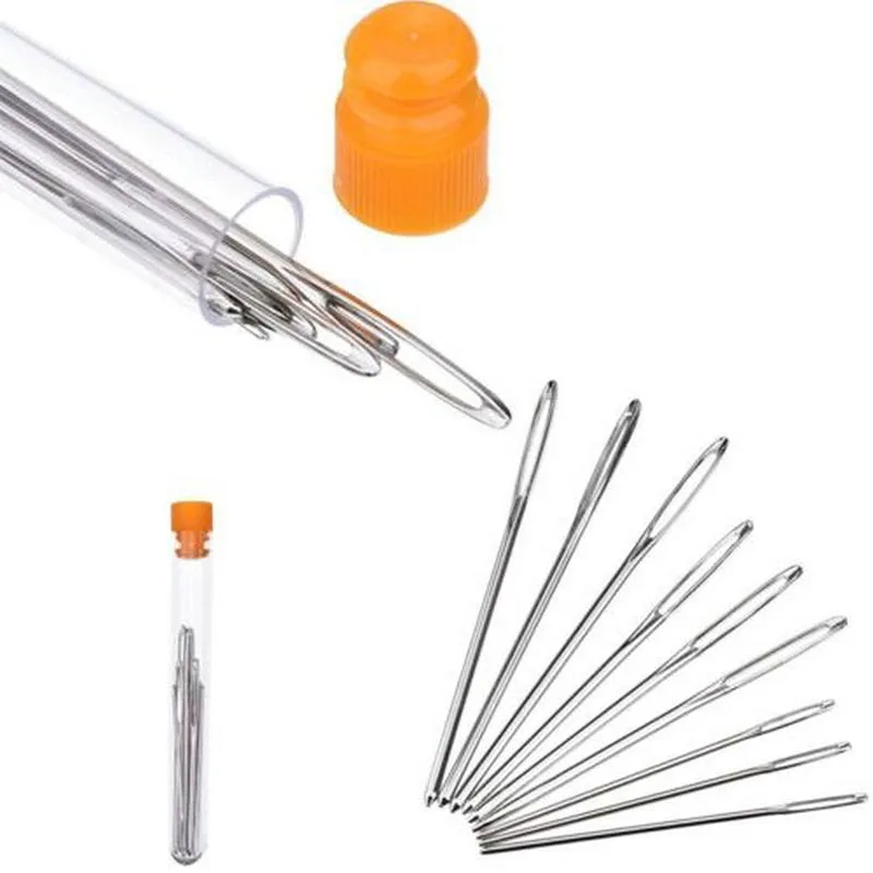 

Newly 9Pcs/Set 3 Sizes Sewing Tools Stainless Steel Knitting Yarn Blunt Needles Kits XSD88