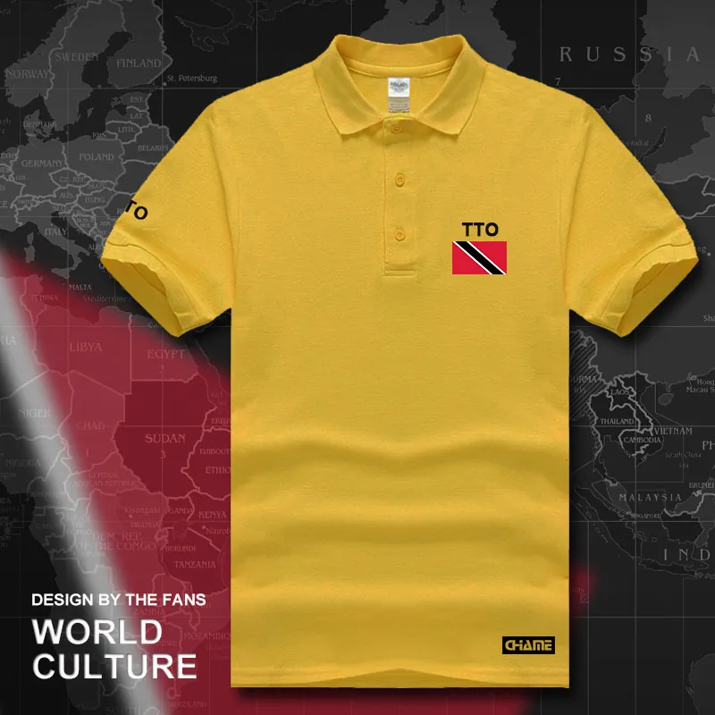Trinidad and Tobago polo shirts men short sleeve white brands printed