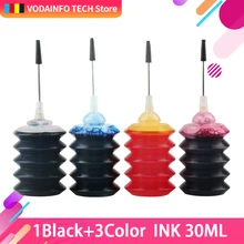 QSYRAINBOW 30ml Black For Canon For HP All Inkjet Printer Specialized Dye 4pcs/set
