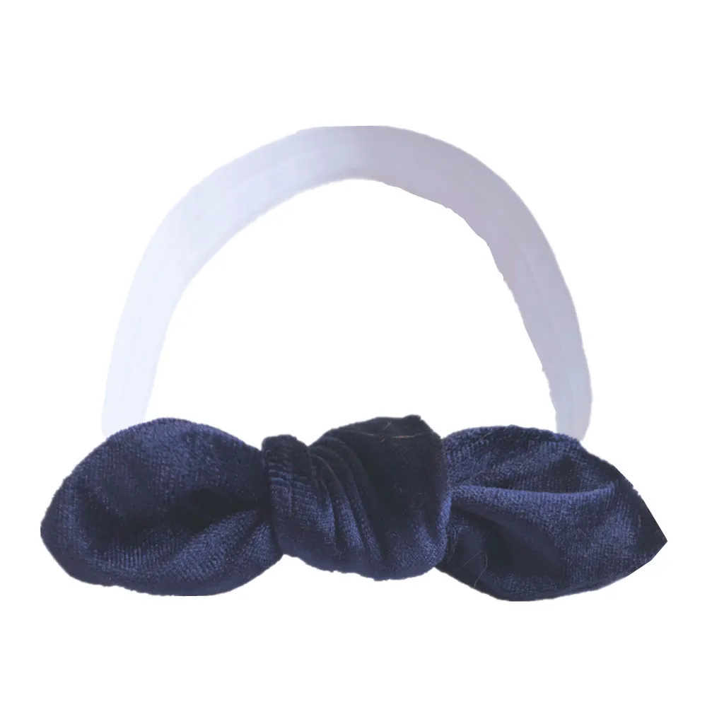 Новые детские для мальчиков и девочек головные повязки с бантиком Bebe эластичные Ленты для волос Детские Тюрбан бархатные бантики