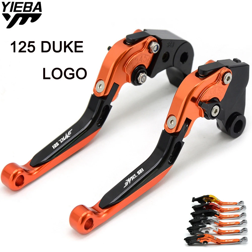Motorcycle Adjustable Brake Clutch Levers Handle LOGO For   125  125   RC125 RC 125 2011 2012 2013 2014 2015 2016 2017