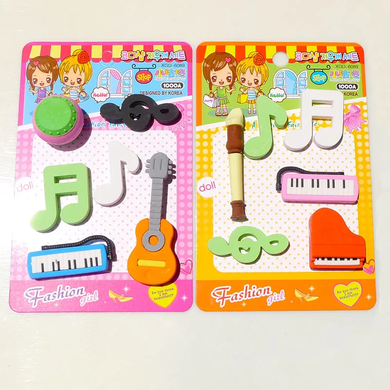 Music Eraser Musical Instruments Eraser Set as School Prize For Kids 15