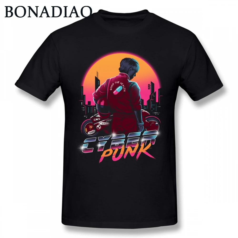 

Akira Shotaro Kaneda T Shirt Boy Leisure Cyberpunk Biker Motorcycle Japanese Anime Vintage T Shirt