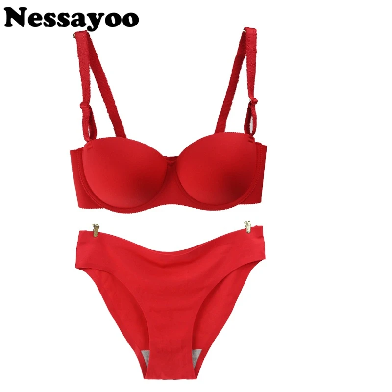 Seamless Underwear Bra Set 75A 75B 80A 80B 85A 85B 90A 90B 95 Women New