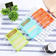 DoreenBeads 4 ячейки 1 набор пластиковых Емкости Для Мороженого Льда лоток плесень с палочками Нетоксичная коробка Летняя Вечеринка Кухня DIY 18,9*12,6 см