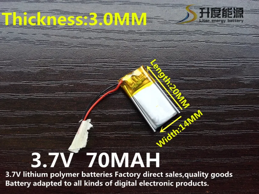 031420 301420 70 MAH MP3 bluetooth-гарнитура маленькая батарейка для игрушек 3,7 V литиевая батарея 37 V батареи