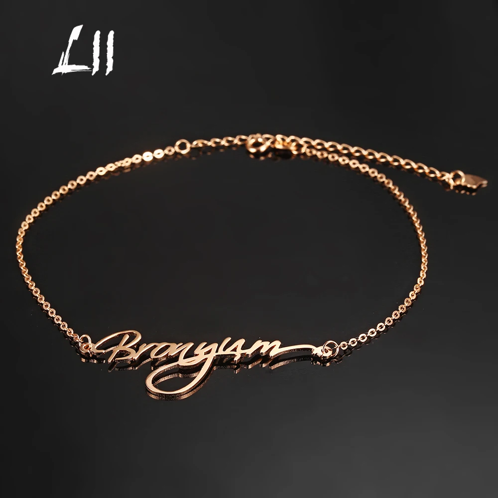 

L11 Custom Name Bracelets Women Personalized Bracelets Handwriting Signature Stainless Steel Customized Bracelets Birthday Gift
