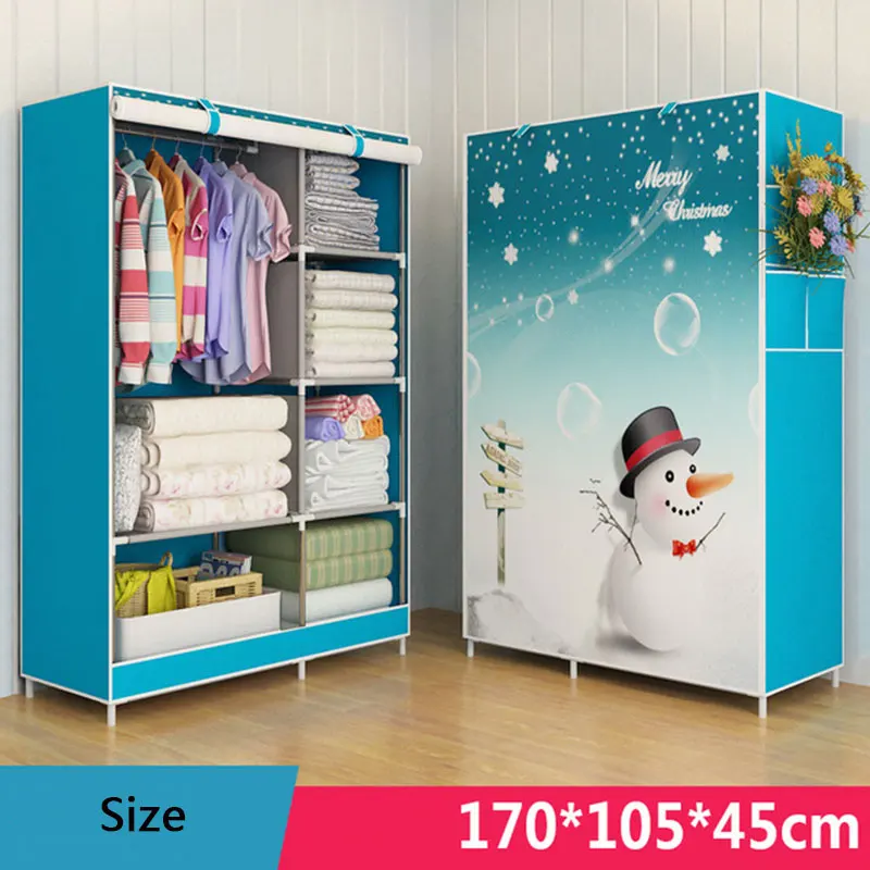 3D Cartoon Pattern Folding Cloth Wardrobe Closet Children Room Decorate Storage Cabinet Bedroom Assembly Wardrobe Home Furniture 3D Cartoon Pattern Folding Cloth Wardrobe Closet Children Room Decorate Storage Cabinet Bedroom Assembly Wardrobe Home Furniture