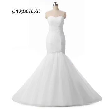 

Stock Real Pictures Mermaid Plus Size Wedding Dresses 2017 Sexy Sweetheart Long Prom Gown White Bridal Gown