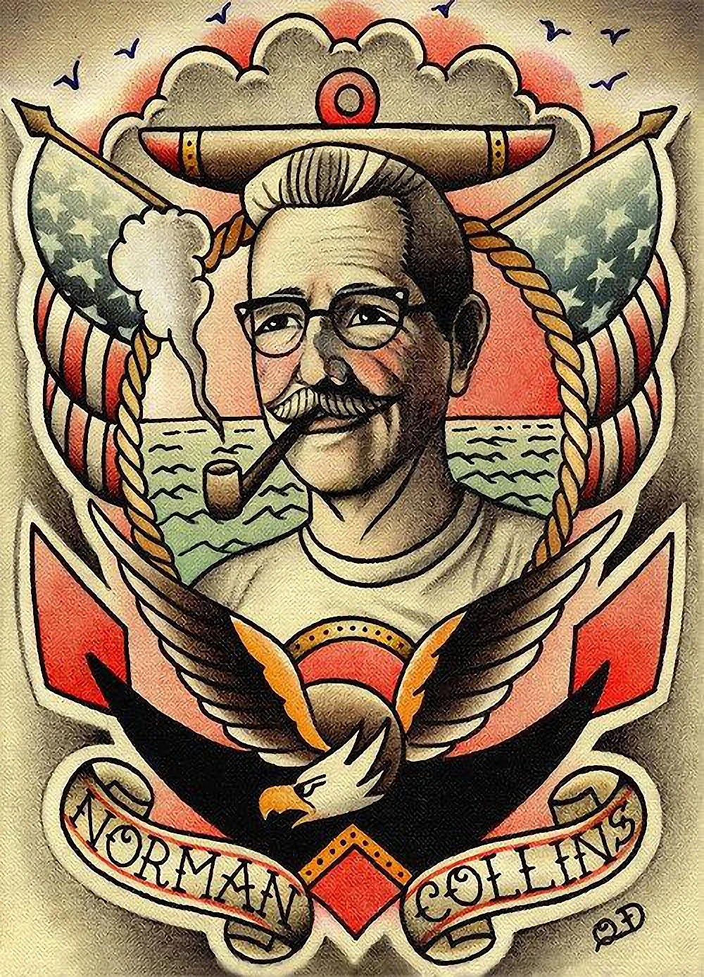 ReCreative الوشم نمط مخطوطة خمر كرافت ورقة المشارك ملصقات جدار اللوحة وشم على شكل رسوم للجسم الحلاق متجر الديكور B