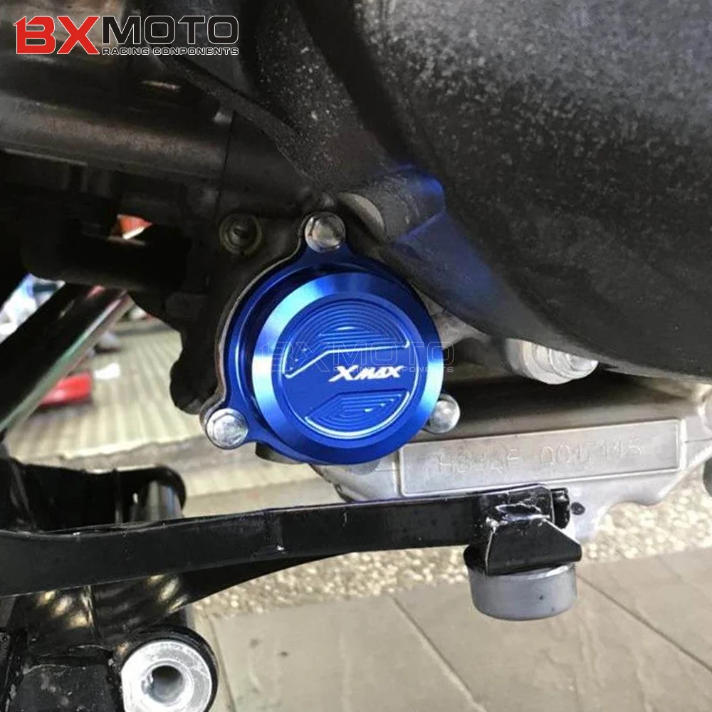 MOWOK Tapa de aluminio del depósito del líquido de frenos para Yamaha XMAX 300 250 X-MAX 125 2018 2019 2020 2021