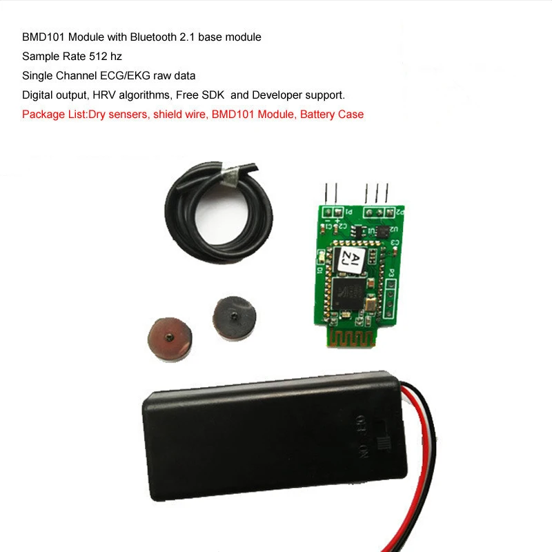

BMD101 Module Starter Kit ECG Sensor Neurosky Biosensor Technology Heart Rate Monitor with CardioChip ECG biosensor Free SDK