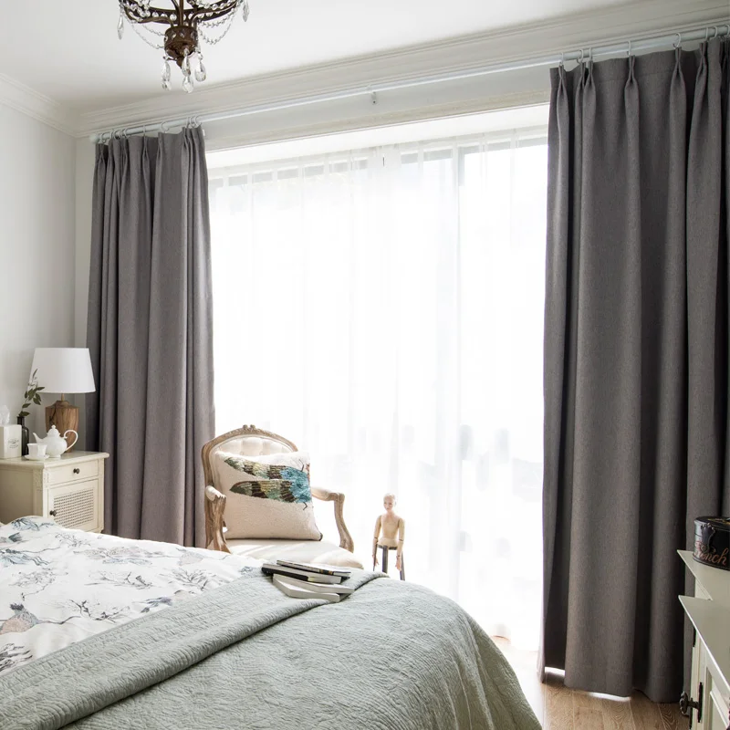 Modern Solid Color Kitchen Door Curtains for Bedroom Faux ...