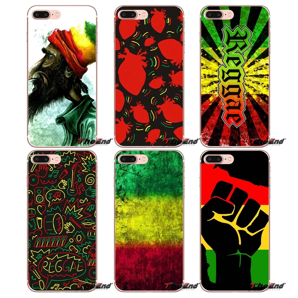 

For iPhone X 4 4S 5 5S 5C SE 6 6S 7 8 Plus Samsung Galaxy J1 J3 J5 J7 A3 A5 2016 2017 Reggae Red Gold Green Jamaican music Case