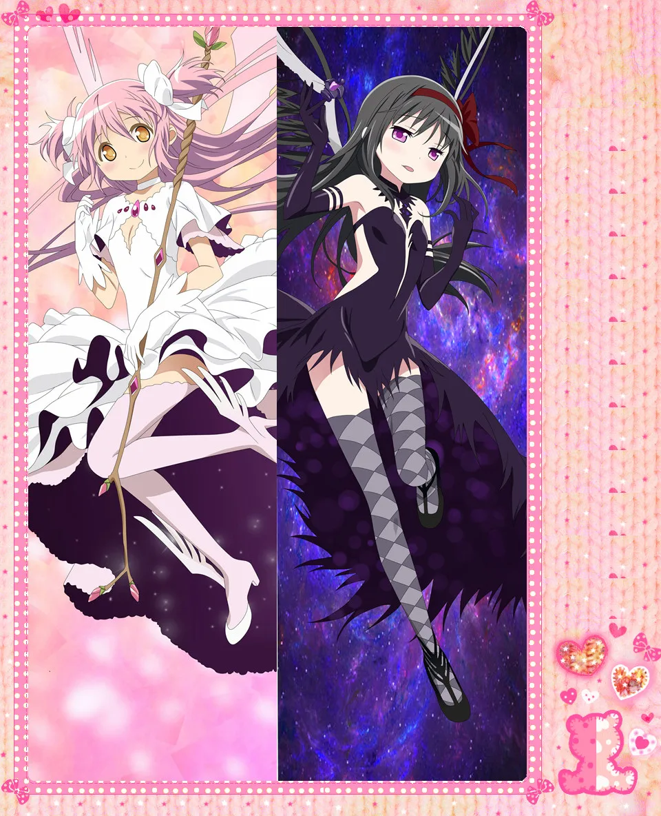 Anime Cartoon Puella Magi Madoka Magica Double Sided Bolster Hugging