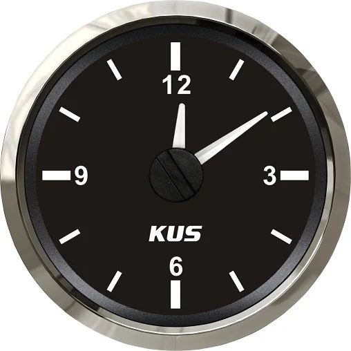 Белый/черный счетчик часов KUS DN52mm для лодки (PN: KY09100 / KY09000)|clock black|boat boatclock white |