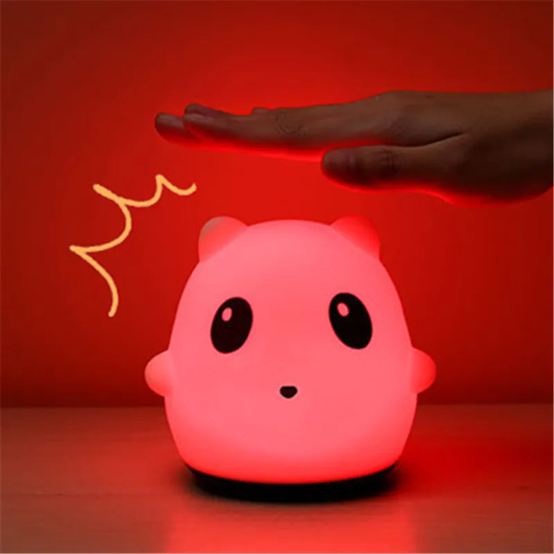 Novelty LED Light Silicone Night Lamp Animal Night Light Multicolor for
