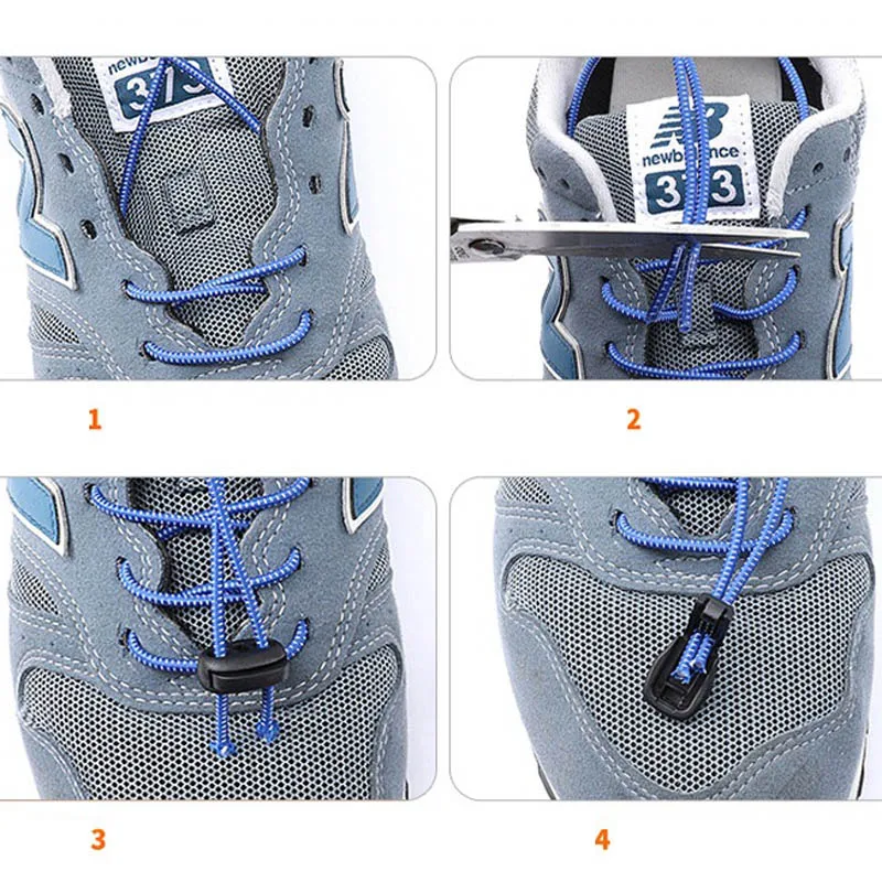1 Pair Lace Lazy Shoelace Strings Rubber Adjustable Round Colored Fashion Lace Color Rope Adult Child Safety Elastic Lace-free 1 Pair Lace Lazy Shoelace Strings Rubber Adjustable Round Colored Fashion Lace Color Rope Adult Child Safety Elastic Lace-free