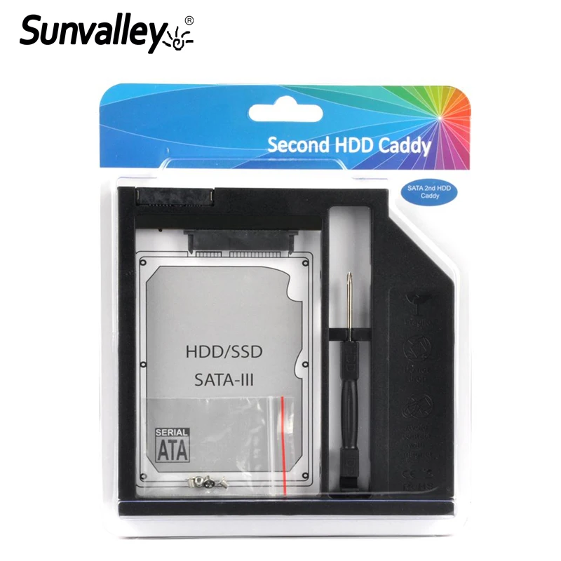 Новый универсальный 9 5 мм 2nd HDD Caddy SATA 3 0 пластиковый материал для ноутбука DVD/CD ROM
