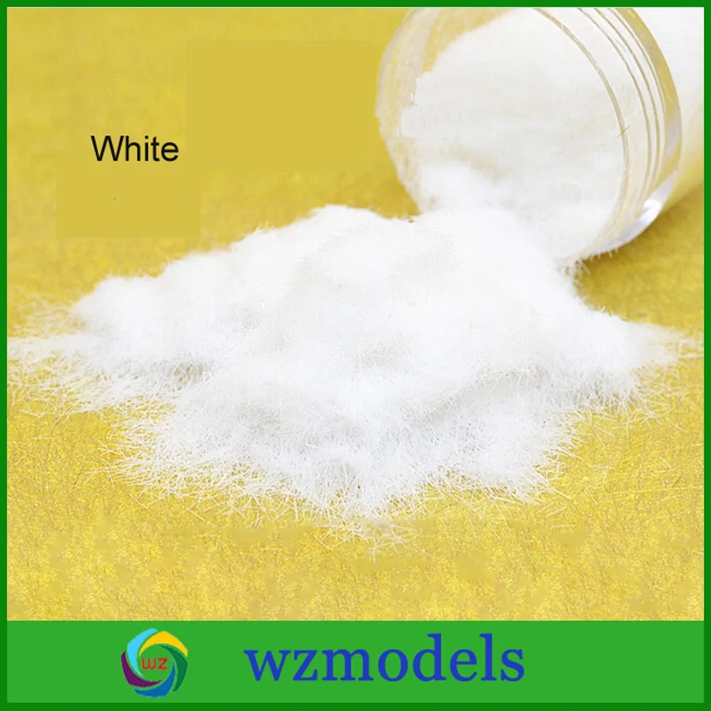 Kopen Teraysun 100 gwhite kleur model sneeuw Building model maken materiaal landschap model outdoor gras gazon nylon wit toppings