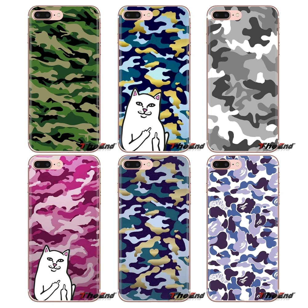 Transparent Soft Cases Covers Camo Camouflage Skin For Huawei Nova 2 3 2i 3i Y6 Y7 Y9 Prime Pro GR3 GR5 2017 2018 2019 Y5II Y6II |