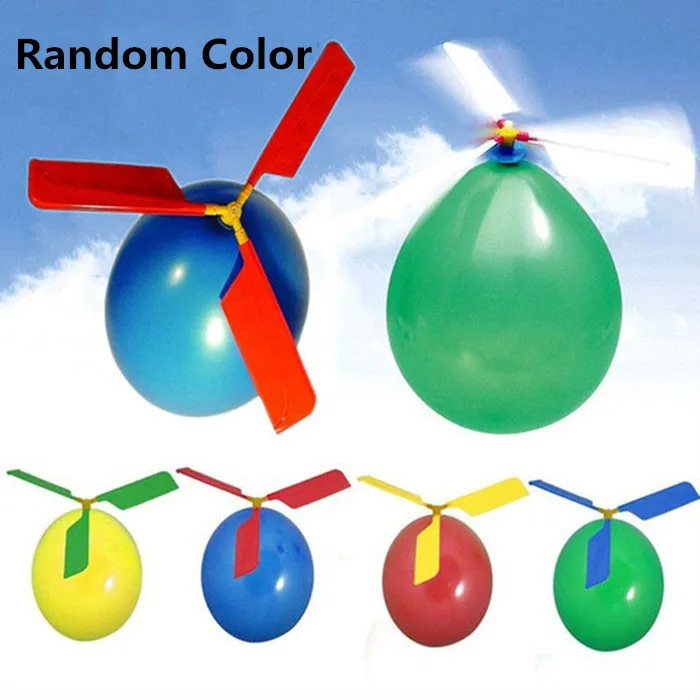 Традиционный классический воздушный шар, самолет, вертолет для детей, детская Летающая Игрушка на открытом воздухе, случайный цвет