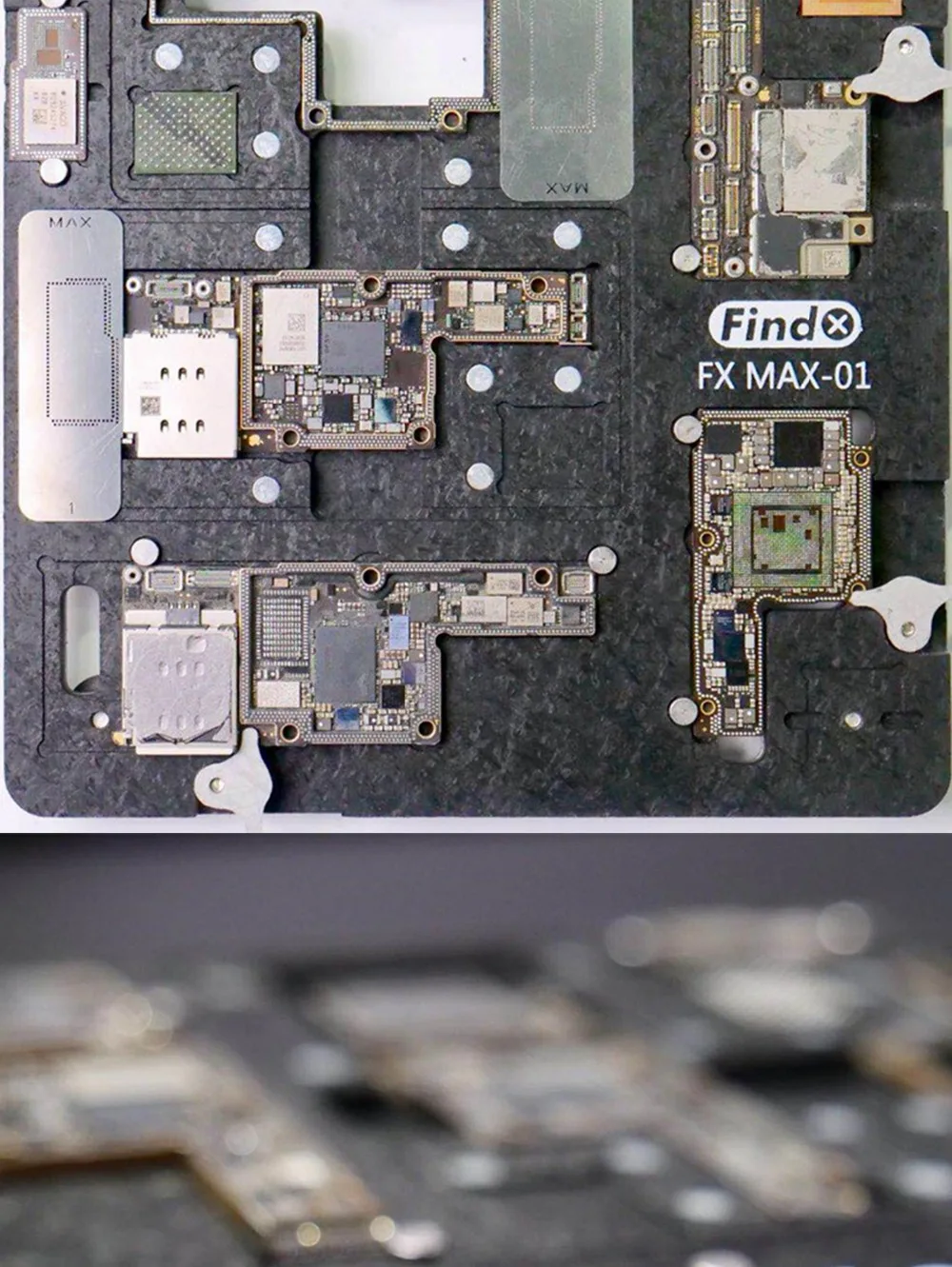 UANME телефон Ремонтный комплект материнская плата приспособление для iPhone X XS XMAX процессор чип Ремонт Инструменты PCB Держатель джиг с магнитом хорошая стабильность