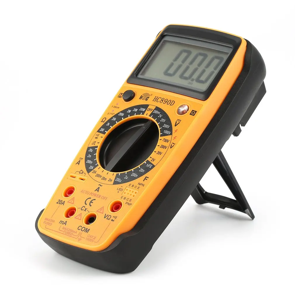 HC890D цифровой мультиметр AC DC Вольт Ампер Ом Емкость диод hFE инфракрасный метр