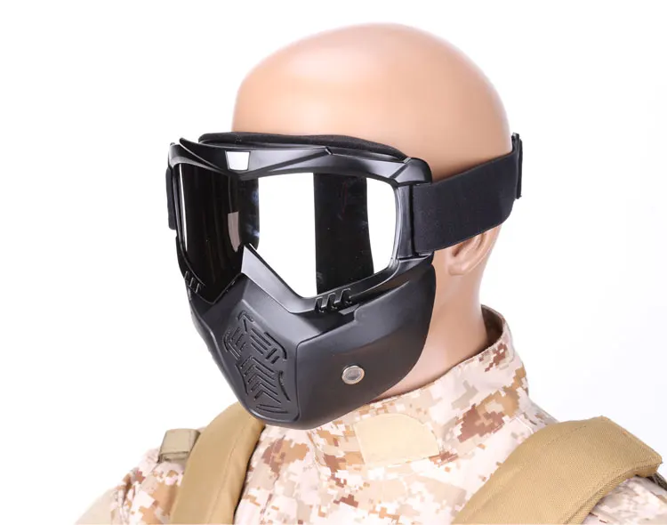 Горячее предложение! тактическая маска для лица очки с открытым лицом Съемные очки шлем страйкбол Охотничьи аксессуары универсальные на