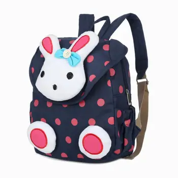 

Cute Rabbit Toddler Backpack Softback Canvas Schoolbag Children Gifts Kindergarten Girls School Bag Knapsack Book Bag Mochila