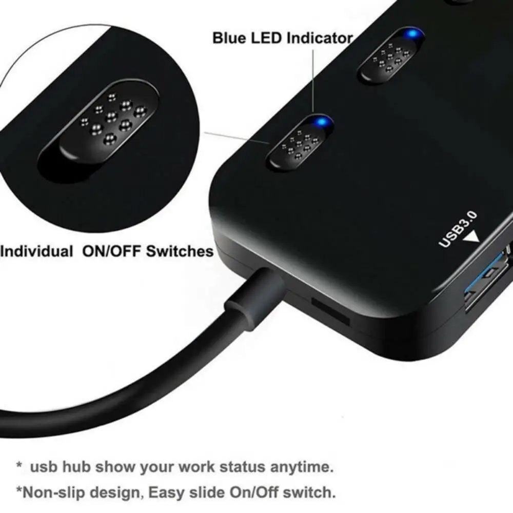 4 порта USB C концентратор 3 0 Type c высокоскоростной разветвитель передачи данных для