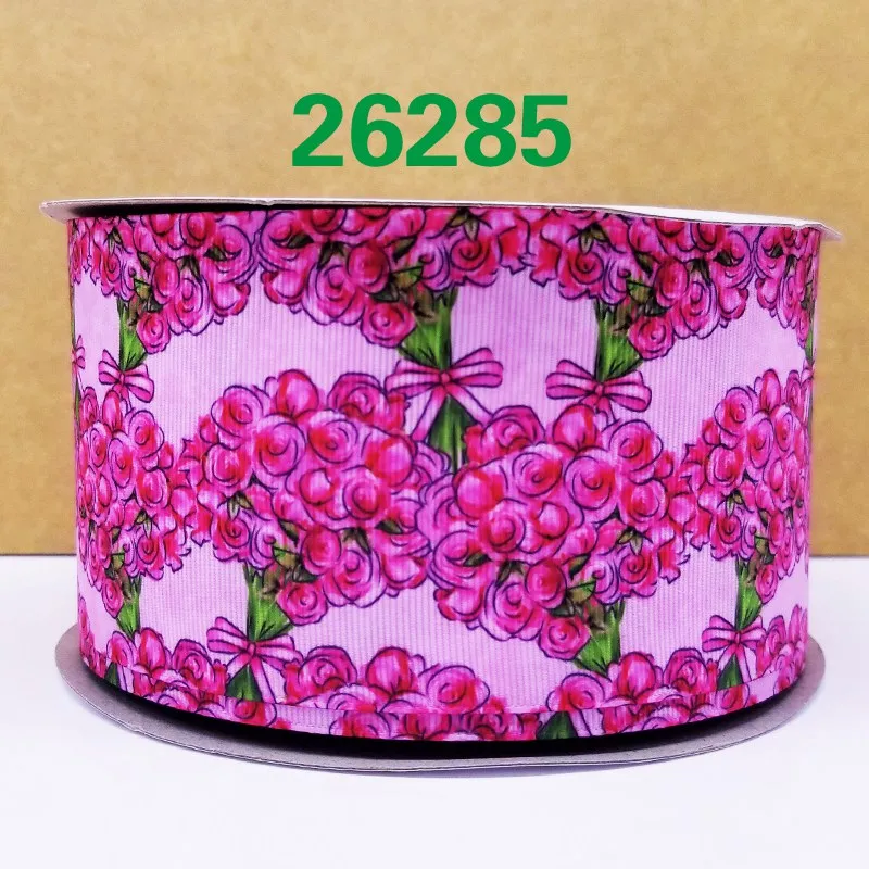50 ярдов мультфильм напечатанный grosgrain ленты 26286 - Цвет: 26285