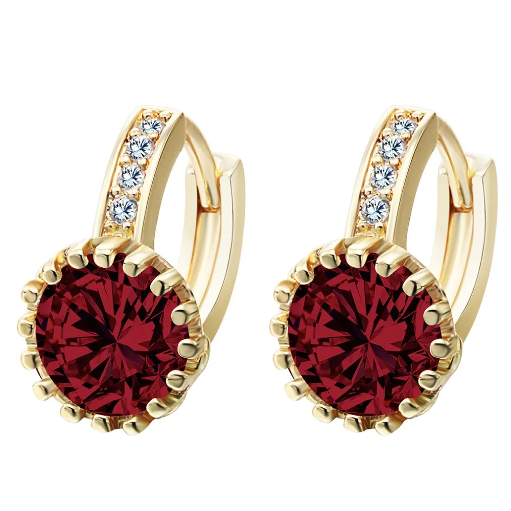Red rhinestone earrings Clearance